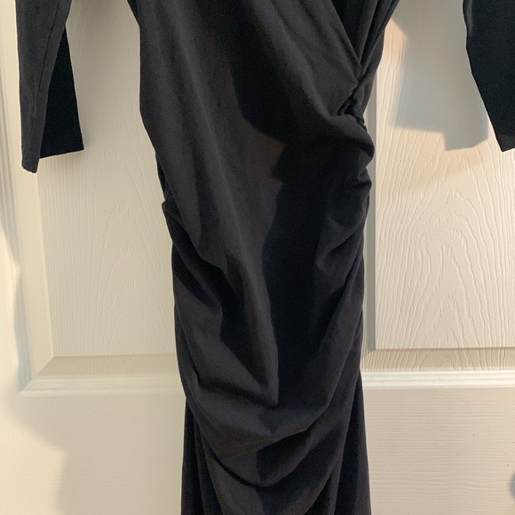 Michael Stars Black stretch dress 3/4 sleeve - Picture 4 of 7